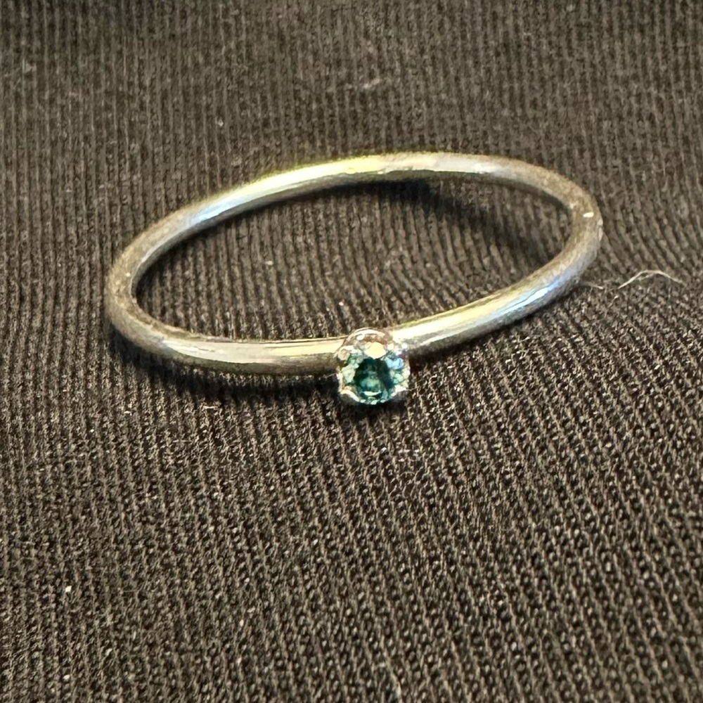 Blue diamond ring